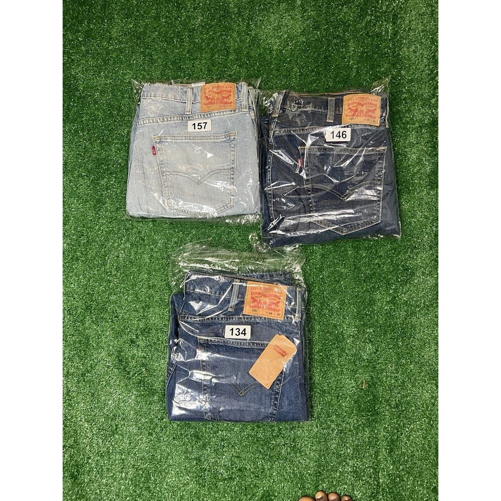 Levi's Jeans Lot of 3 NWT Men's 505 514 Denim Bundle W38 Mixed Wash - Picture 4 of 6